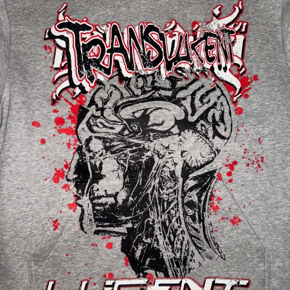 KDNK TRANSLUCENT SWEATSUIT Heather Grey/Black/Red Small, Medium and Large - Picture 3 of 9